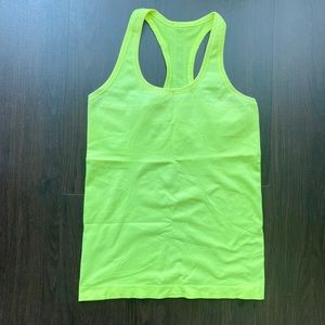 lululemon Swiftly Tank Top Neon Yellow